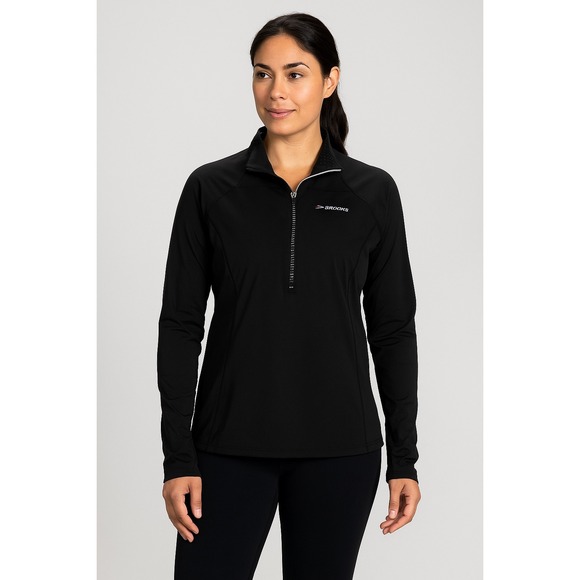 Brooks Infiniti Women's XL Black Running Jacket w/ Thumb Holes & Back Pocket NWT - Picture 1 of 12